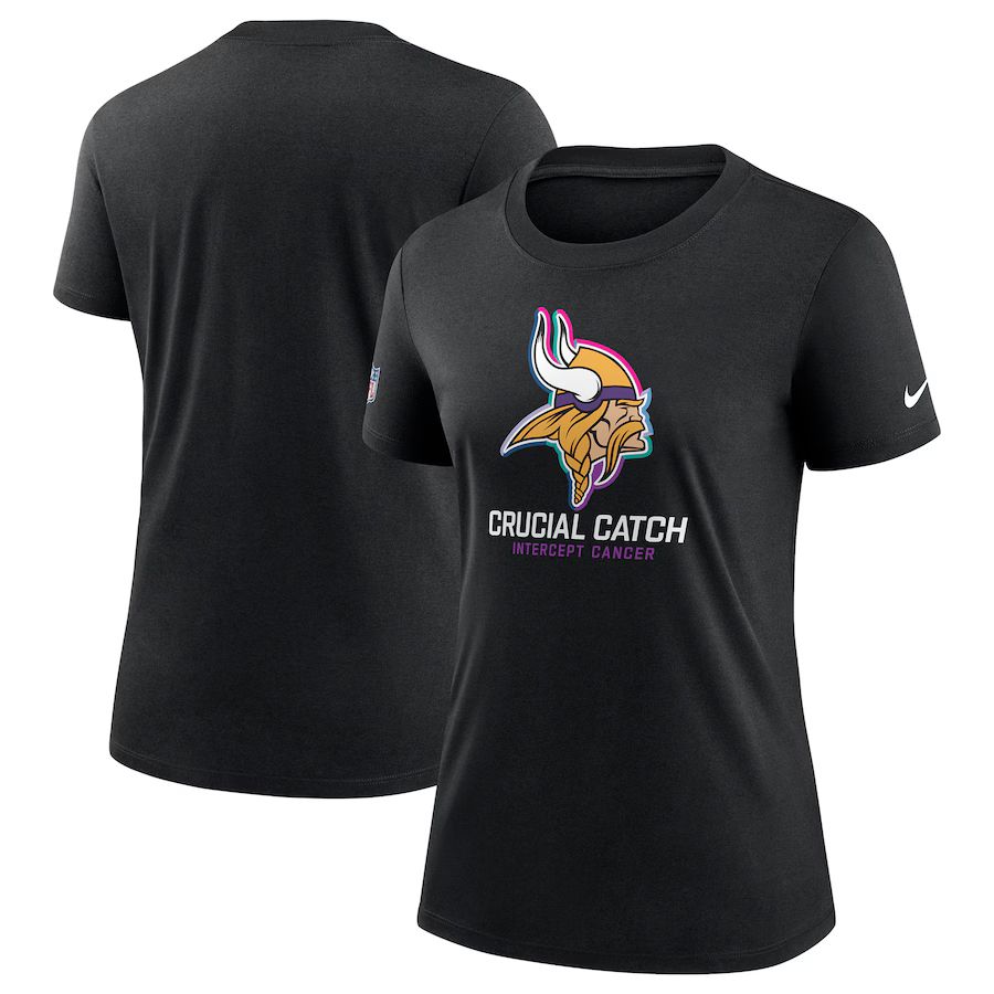 Women Minnesota Vikings 2024 Nike NFL black T shirts